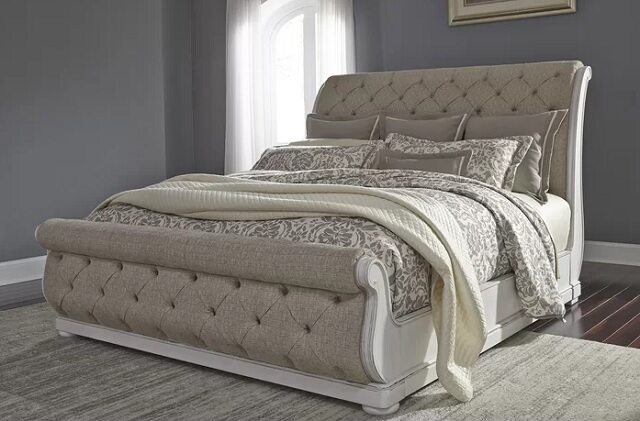 French Provincial Sleigh Bed