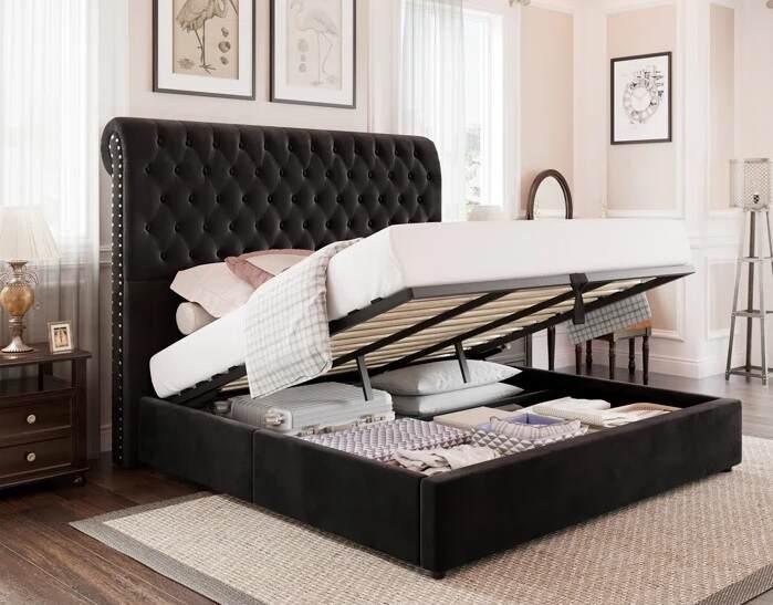 storage sleigh bed 1