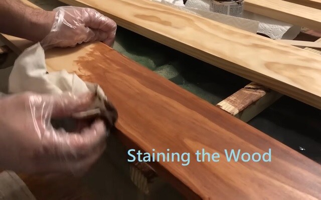 staining the wood