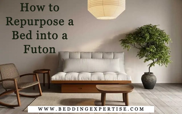 how to repurpose a bed into a futon