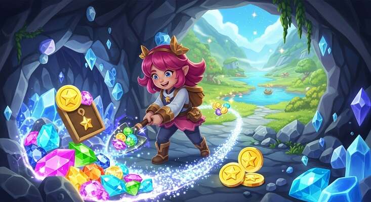 Gather and Sell Gems for Star Coins