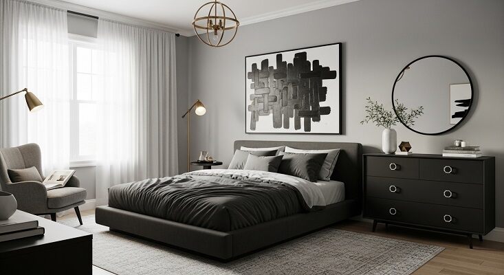 stylish mens bedroom